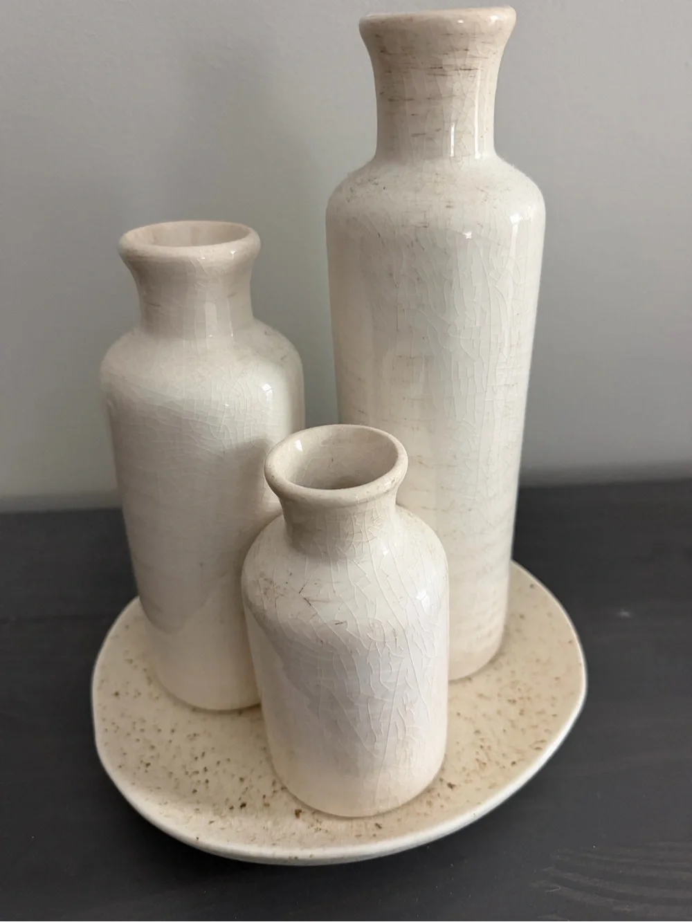Neutral Ceramic Vase Trio